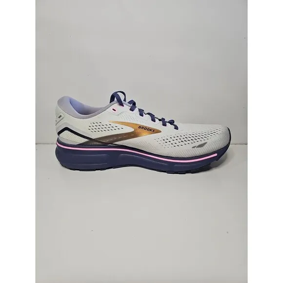 Brooks Womens Ghost 15 1203801B492 White Running Shoes Sneakers Size 9 B