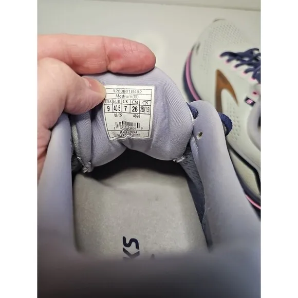 Brooks Womens Ghost 15 1203801B492 White Running Shoes Sneakers Size 9 B