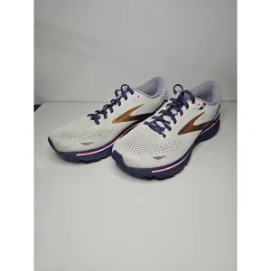 Brooks Womens Ghost 15 1203801B492 White Running Shoes Sneakers Size 9 B
