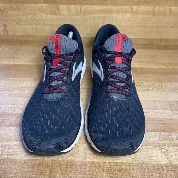 Brooks Glycerin 17 Mens Size 12.5D Running Shoes Black Athletic Trainer Sneakers