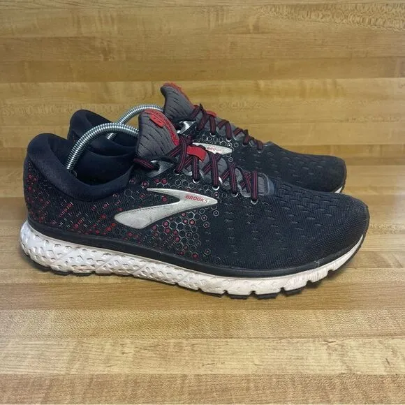 Brooks Glycerin 17 Mens Size 12.5D Running Shoes Black Athletic Trainer Sneakers