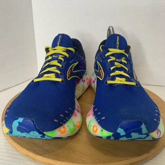 Brooks Men 12 Sneakers Bowl O' Brooks Glycerin 20 Running Blue Shoes 1103821D462