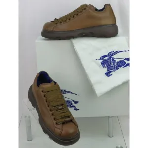 BURBERRY RANGER DARK BROWN LEATHER LACE UP HIKING BOOTS US 12.5 45.5 ITALY $1K