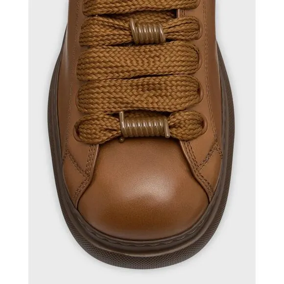 BURBERRY RANGER DARK BROWN LEATHER LACE UP HIKING BOOTS US 12.5 45.5 ITALY $1K