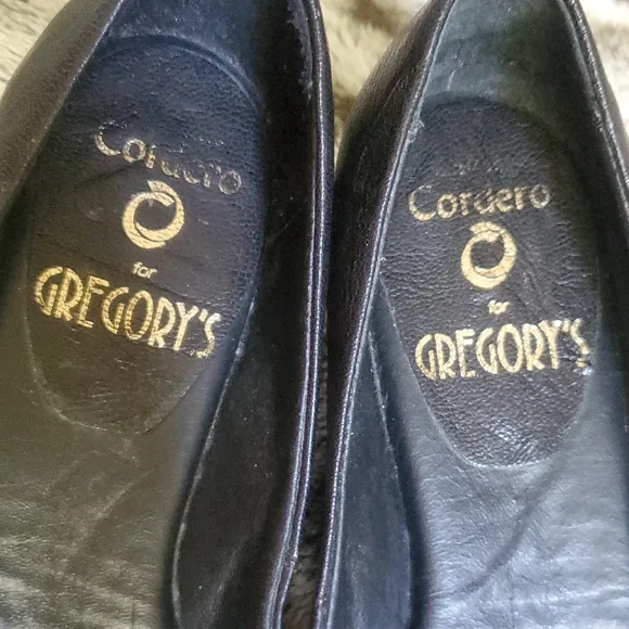Calleen Cordero Gregory's Melana Pointy Flat Black Women's Shoes Size 8