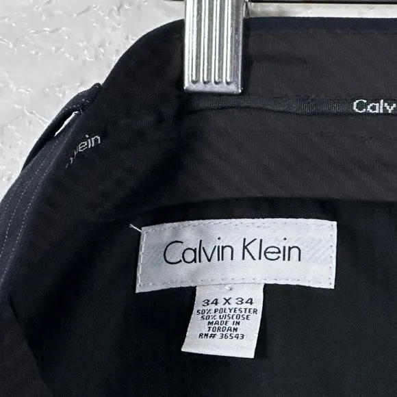 Calvin Klein Regular Fit 2pc. Navy Pinstripe Suit Men's Size Large/34x34