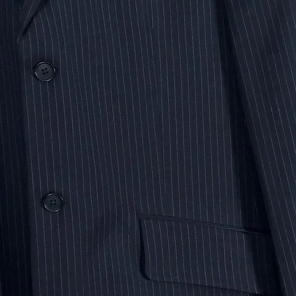 Calvin Klein Regular Fit 2pc. Navy Pinstripe Suit Men's Size Large/34x34