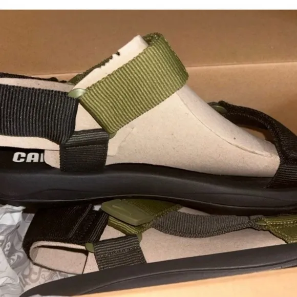 CAMPER Mens Green Color Block T-Strap Comfort Match Open Toe Sandals Shoes 45