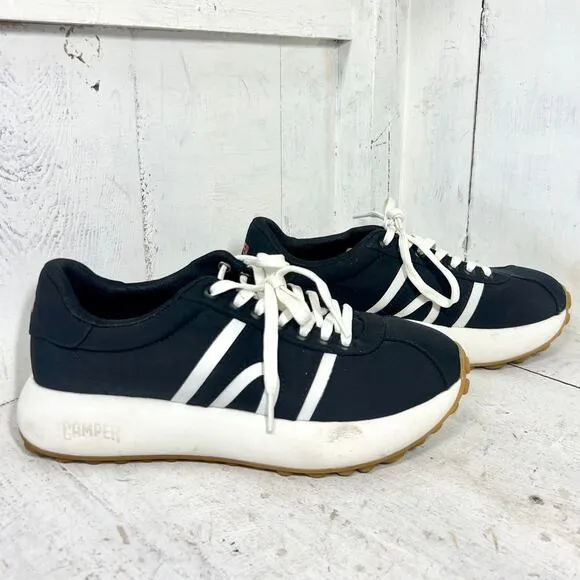 Camper Pelotas Athens Stitch-Free Low Top Sneakers Black/White Women's 40 / 9