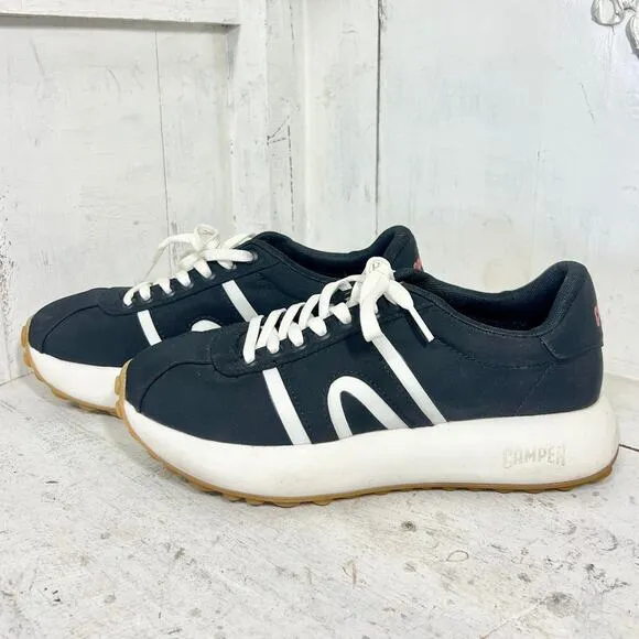 Camper Pelotas Athens Stitch-Free Low Top Sneakers Black/White Women's 40 / 9