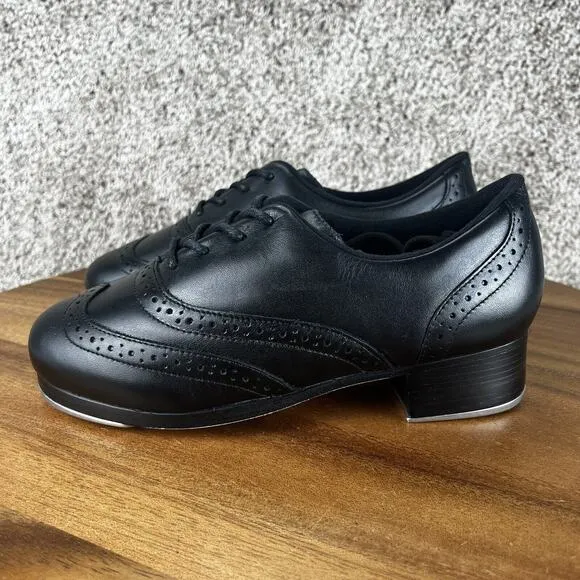 Capezio Roxy Tap Women's Size 5 M Professional Dance Shoes Black Leather 960