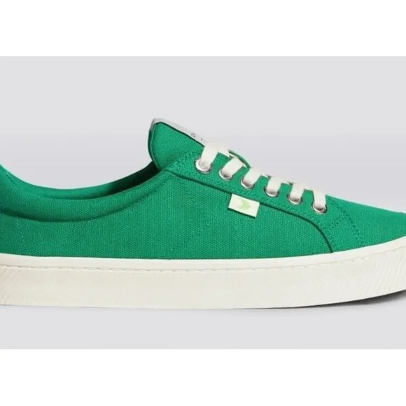 Cariuma Green Canvas Cork Heel - OCA Low Top Sneakers W 8/ M 6.5 NIB