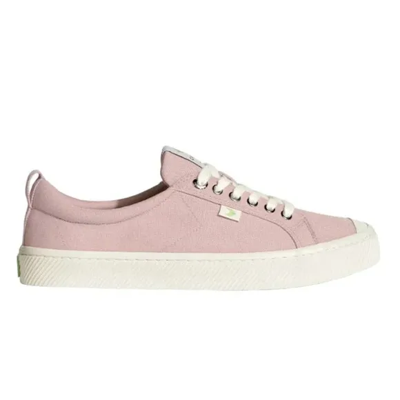 Cariuma Unisex Oca Low Canvas Sneaker Casual Shoes Lace-Up Rose Pink Size 7/8.5