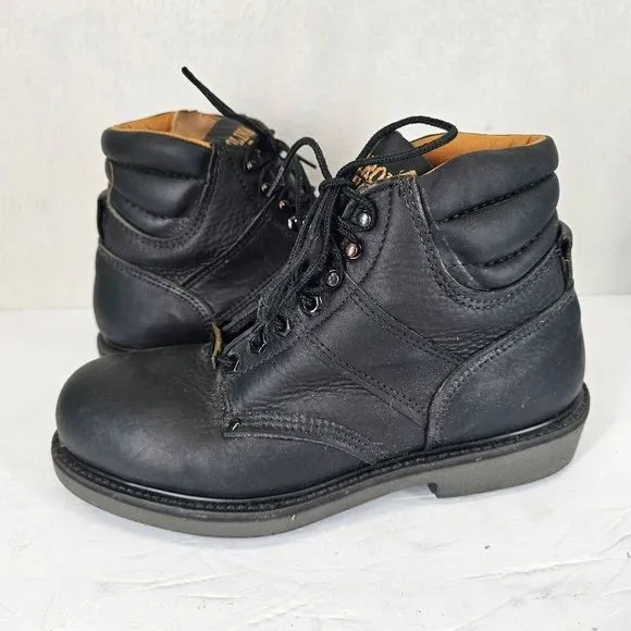 Carolina Men's Bushwacker Steel Toe Work Boots Black 8 New