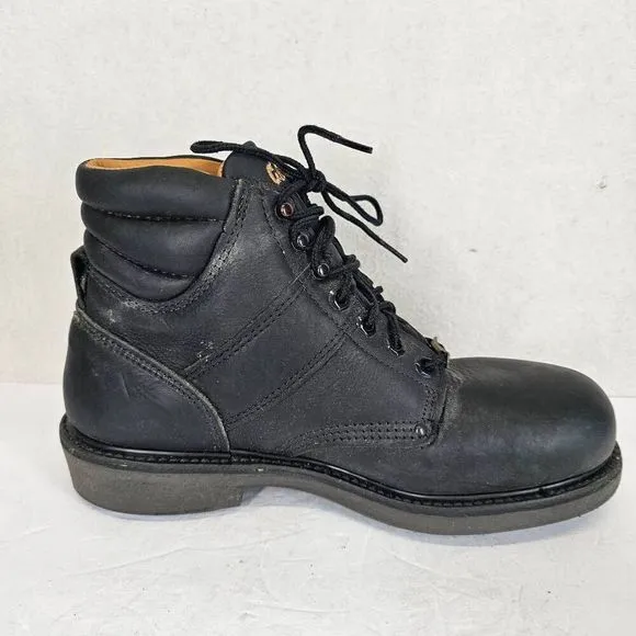 Carolina Men's Bushwacker Steel Toe Work Boots Black 8 New