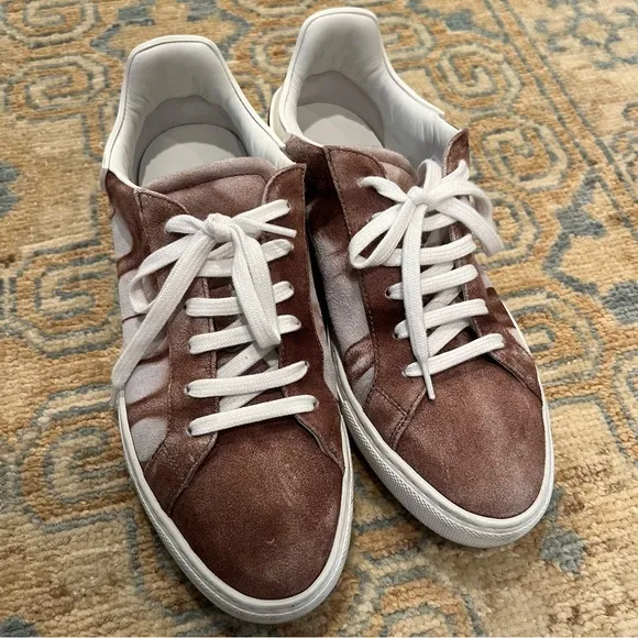 Casadei Tan &amp; White Leather Sneakers | Size 39