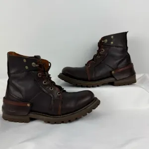Caterpillar CAT Leather Work Boots – Men’s Size 8.5 – Brown Lace-Up Ankle Boots