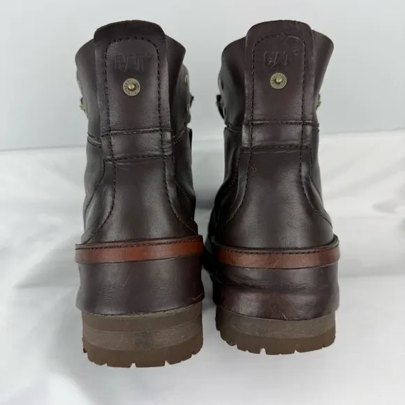 Caterpillar CAT Leather Work Boots – Men’s Size 8.5 – Brown Lace-Up Ankle Boots