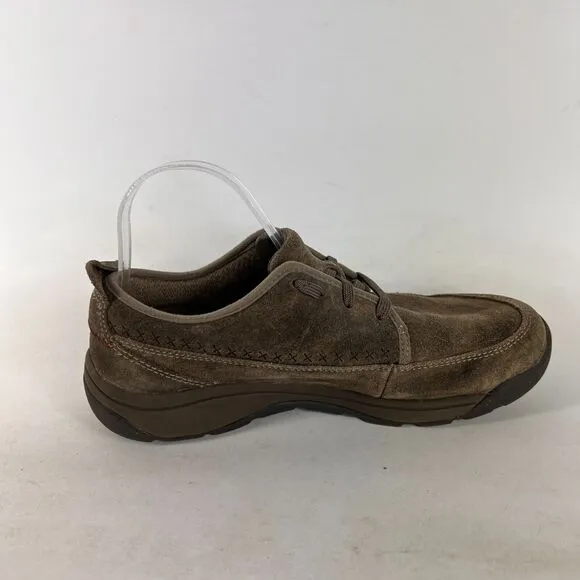 Chaco Everett mens size 7 tan suede minimalist casual lace up shoes sneakers