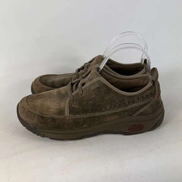 Chaco Everett mens size 7 tan suede minimalist casual lace up shoes sneakers