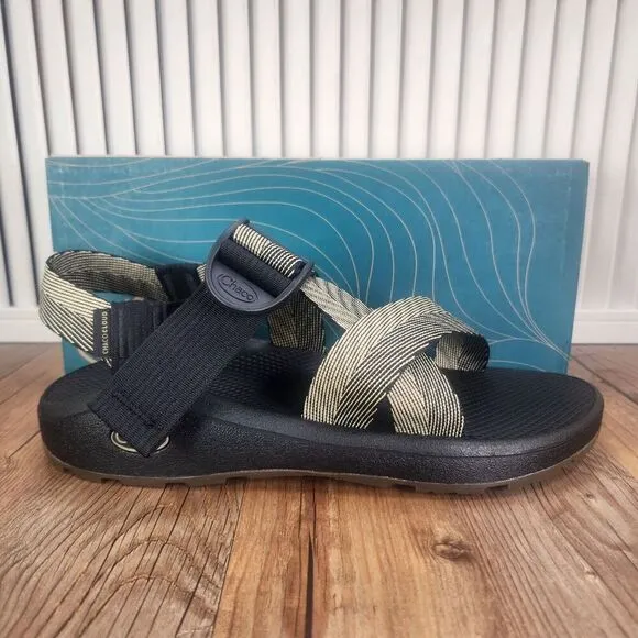 Chaco Mega Z Cloud Sandals Men Sz 10 Odds Black Trails Sport Shoes JCH107223 NEW