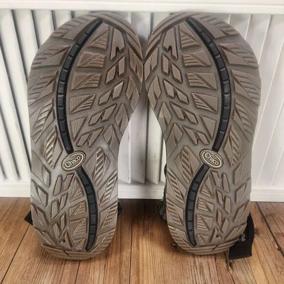 Chaco Mega Z Cloud Sandals Men Sz 10 Odds Black Trails Sport Shoes JCH107223 NEW