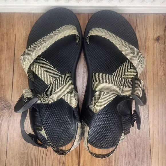 Chaco Mega Z Cloud Sandals Men Sz 10 Odds Black Trails Sport Shoes JCH107223 NEW