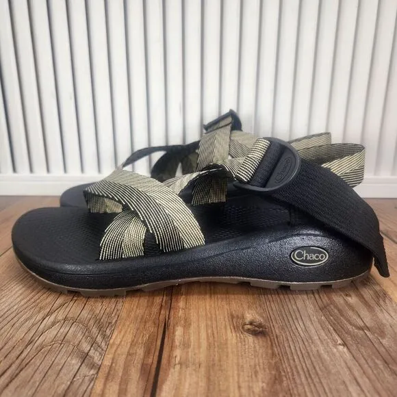 Chaco Mega Z Cloud Sandals Men Sz 10 Odds Black Trails Sport Shoes JCH107223 NEW