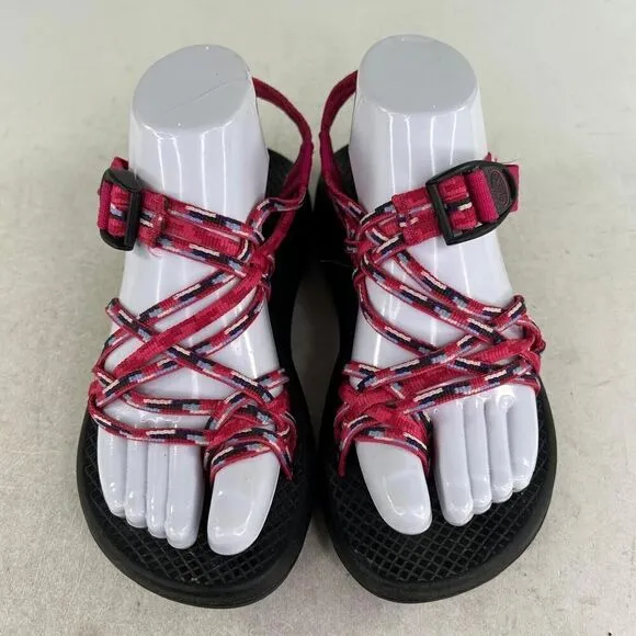 Chaco Women's ZX3 Multi Strap sandals US 7 Pink Hiking shoes Toe loop