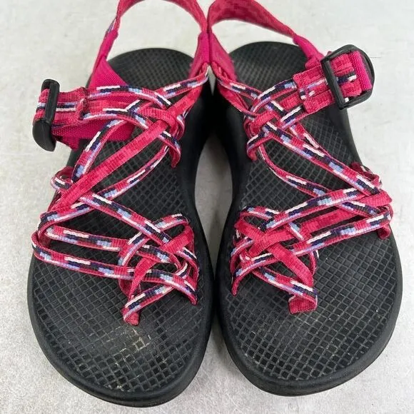 Chaco Women's ZX3 Multi Strap sandals US 7 Pink Hiking shoes Toe loop