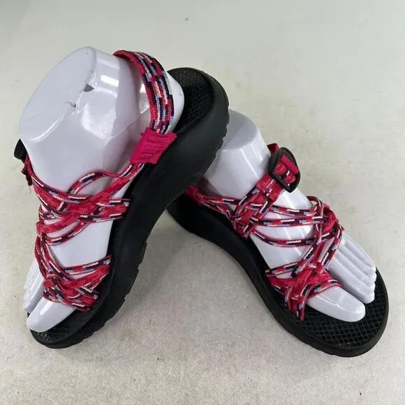 Chaco Women's ZX3 Multi Strap sandals US 7 Pink Hiking shoes Toe loop