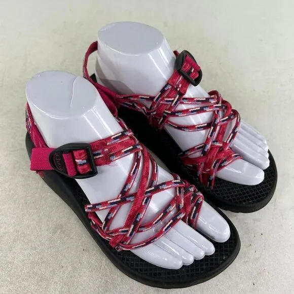 Chaco Women's ZX3 Multi Strap sandals US 7 Pink Hiking shoes Toe loop
