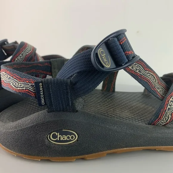 Chaco Z Cloud 2 Mens 10 Sandals Hiking Sport Navy Blue Toe Loop Shoes