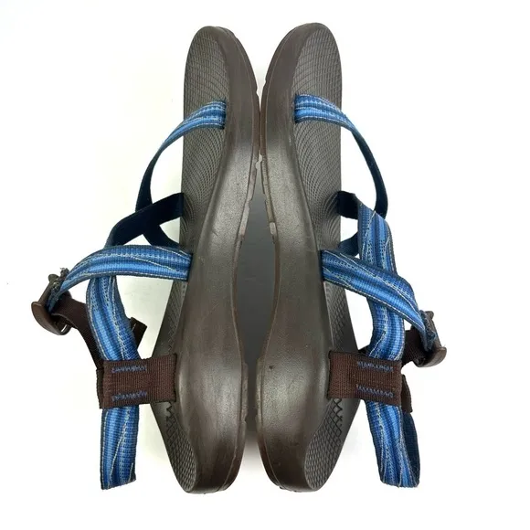 Chacos Sandals 12 Blue Brown Strappy Womens Shoes