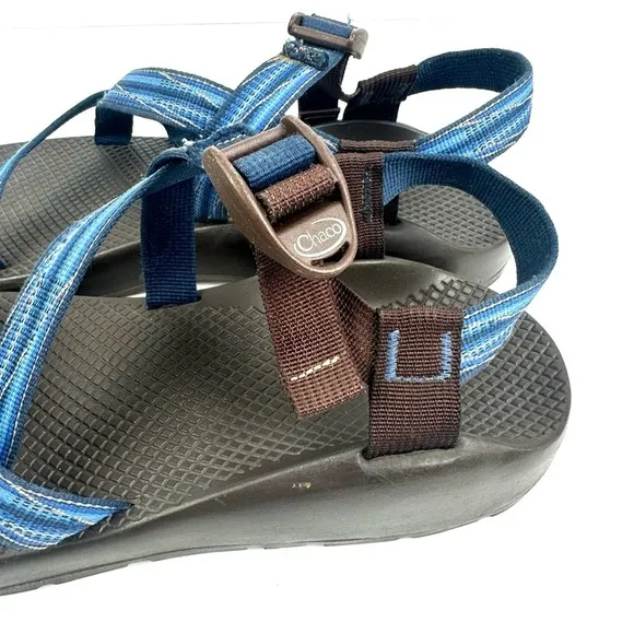 Chacos Sandals 12 Blue Brown Strappy Womens Shoes