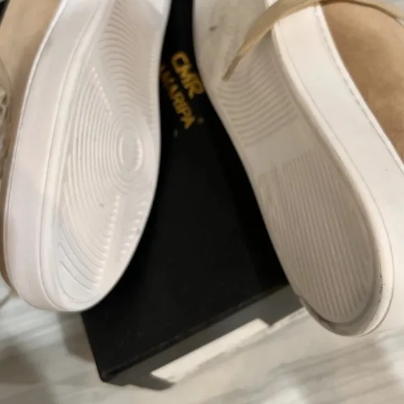 CHAMARIPA Elevator Shoes For Men beige Sneaker Height Increase Shoes 6cm, US11.5