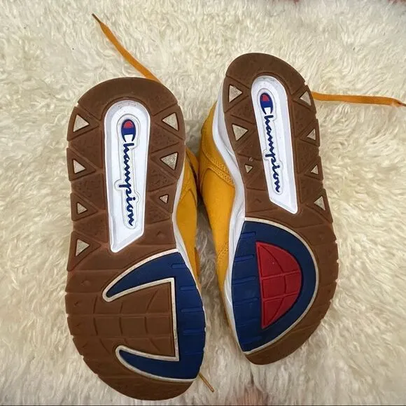 Champion Youth 93 Eighteen Big C Gold Suede Sneakers 5.5 Y Women 7