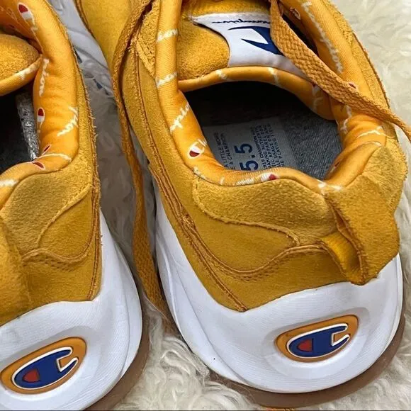 Champion Youth 93 Eighteen Big C Gold Suede Sneakers 5.5 Y Women 7