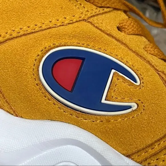Champion Youth 93 Eighteen Big C Gold Suede Sneakers 5.5 Y Women 7