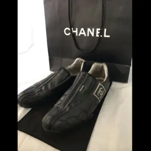 Chanel Women Shoes Sport Sneakers Leather Logo 39