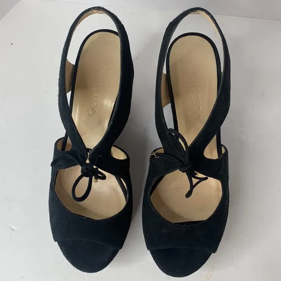 Chic Black Wedge Sandals