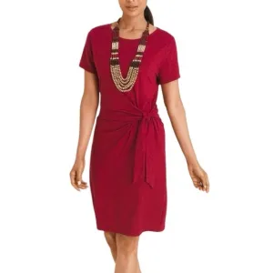 Chico’s Tie Front Midi Sneaker T-Shirt Dress