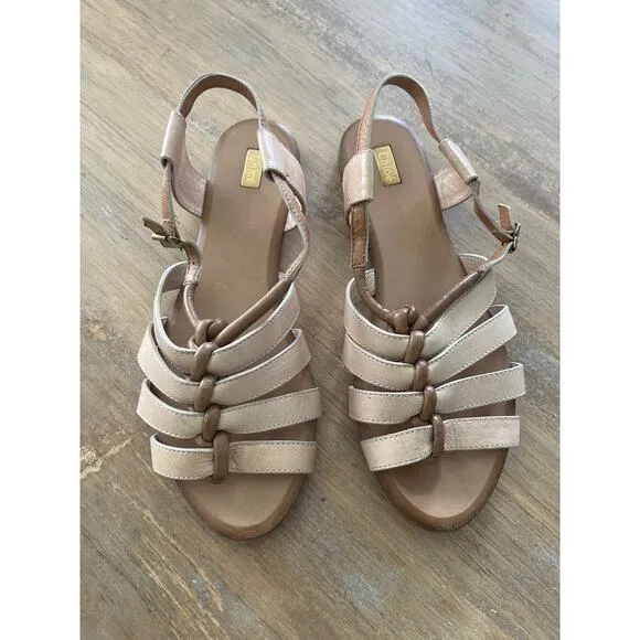 CHLOE Sandals Women EU 38 Crochet Crossover Flat Shoes
