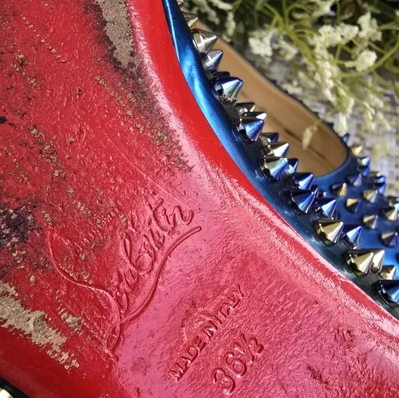 Christian Louboutin Flat 2-tone Spiked Women's Shoes