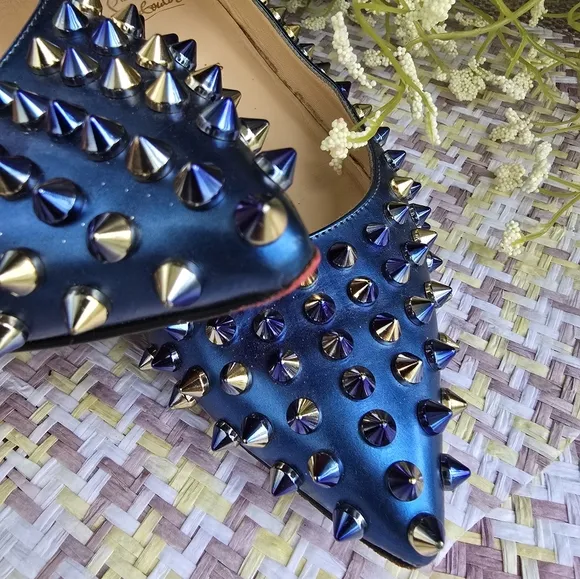 Christian Louboutin Flat 2-tone Spiked Women's Shoes