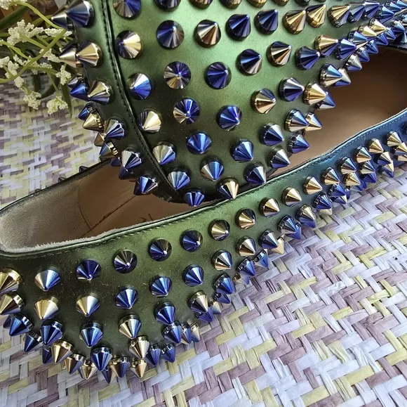 Christian Louboutin Flat 2-tone Spiked Women's Shoes