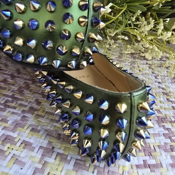 Christian Louboutin Flat 2-tone Spiked Women's Shoes