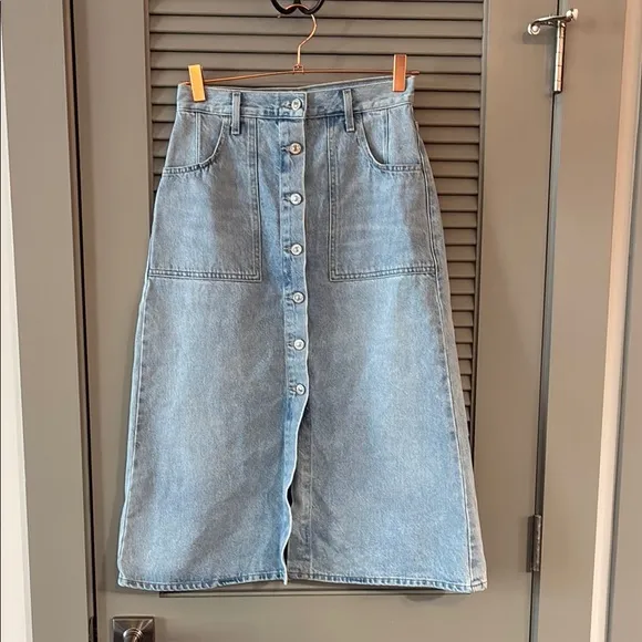 Citizens of Humanity Anouk Denim Midi Skirt Sz 26