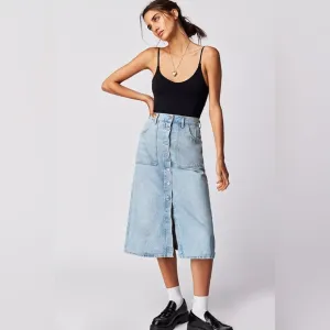 Citizens of Humanity Anouk Denim Midi Skirt Sz 26