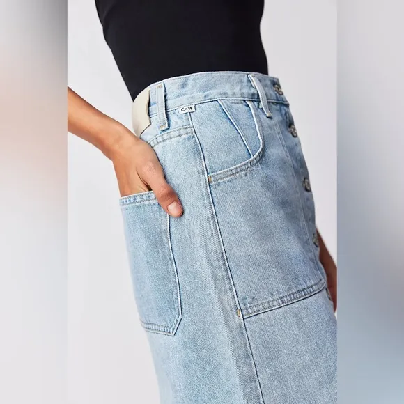 Citizens of Humanity Anouk Denim Midi Skirt Sz 26